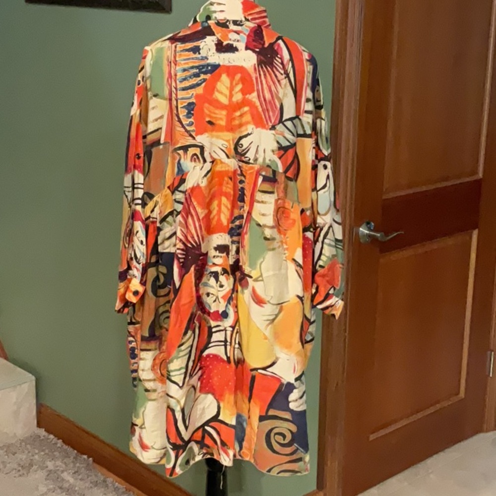Colorful Abstract Print Dress - Picture 3 of 5